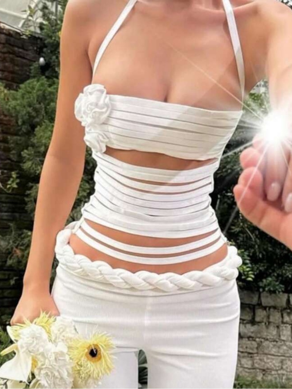 White Strappy Top